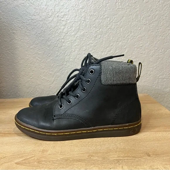Dr. Martens Black Maelly Moto High Top Grunge Ankle Boots Bootie Sz US 6 - Picture 2 of 5